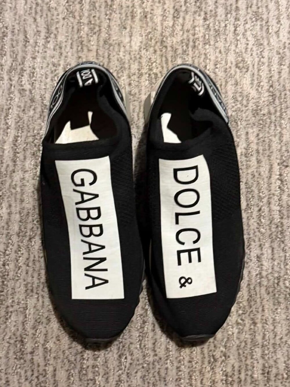 Dolce & Gabbana Men's Sorrento Stretch Mesh Sneakers With Logo